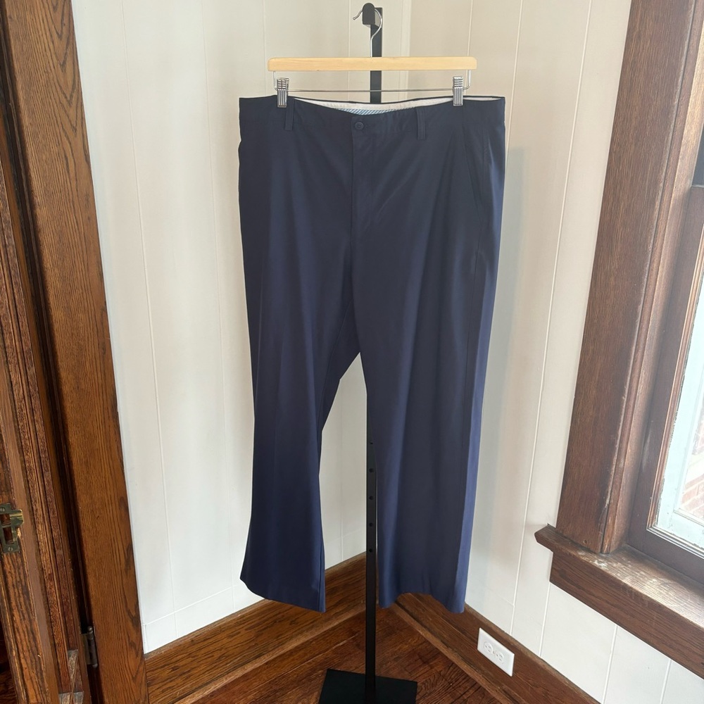 FootJoy FJ Blue Flat Front Chino Stretch Performance Sporty Golf Pants Men 38x30 - Picture 3 of 8
